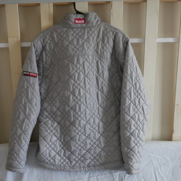 Women's Grey and Black Jacket Marker quilted ski jacket, gray with black accents - Picture 4 of 4